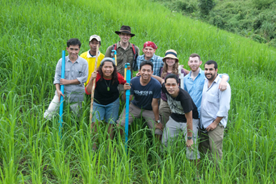 Thai Harvest team on hillside